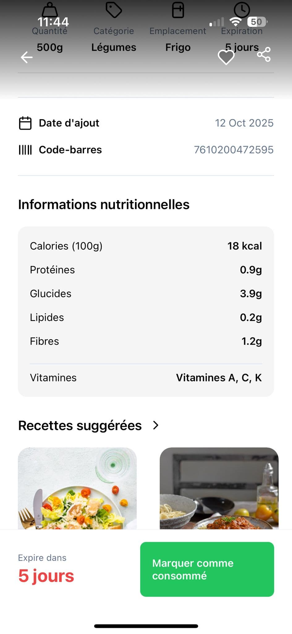 Écran YUMAPP 2